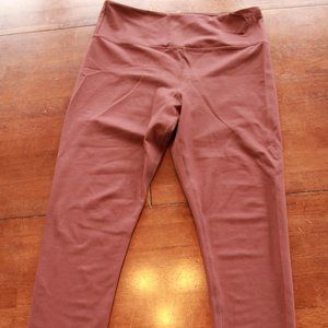 ZYIA Plum w/dot pattern Pocket Light n Tight Hi-Rise Leggings Size 12
